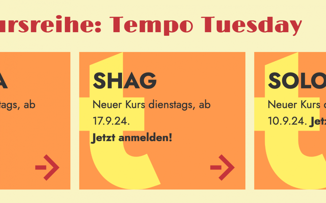 Neue Kursreihe: Balboa / Shag / Solo Jazz TEMPO TUESDAY