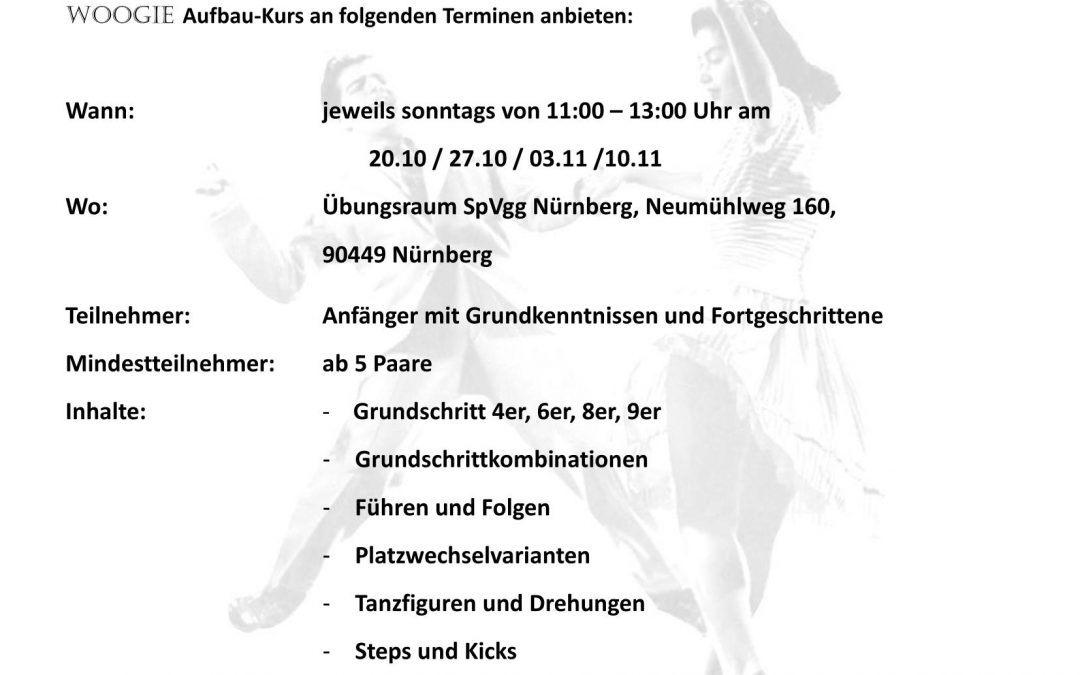 Boogie Woogie Aufbau Kurs ab dem 20.10.2024