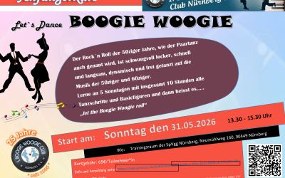 Boogie Woogie Anfängerkurs ab dem 30.05.2026 – 28.06.2026